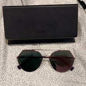 Fendi Women's Sunglasses with Black and Purple Tint
